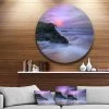 Design Art Art 'Slow Motion Waves On Winch Beach' Seashore Metal Circle Wall Art - 36 X 36