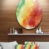 Design Art Art 'Color Explosion' Abstract Circle Metal Wall Art - 23 X 23