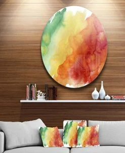 Design Art Art 'Color Explosion' Abstract Circle Metal Wall Art - 23 X 23