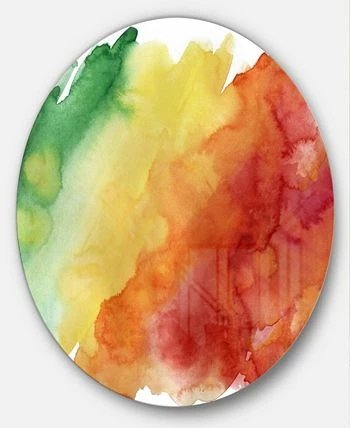 Design Art Art 'Color Explosion' Abstract Circle Metal Wall Art - 23 X 23 - Image 2