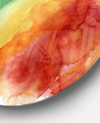 Design Art Art 'Color Explosion' Abstract Circle Metal Wall Art - 23 X 23 - Image 3