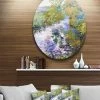 Design Art Art 'Fall In Amazing Colors' Disc Landscape Painting Circle Metal Wall Art - 36 X 36
