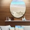 Design Art Art 'Caribbean Beach Starfish' Beach Photography Circle Metal Wall Art - 23 X 23