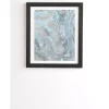 Deny Designs Ice Blue And Gray Marble Framed Wall Art