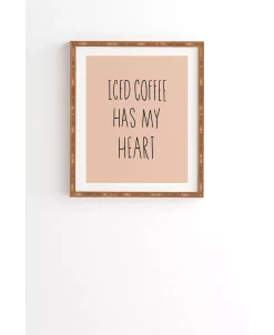 Deny Designs Iced Coffee Has My Heart Framed Wall Art