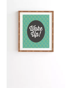 Deny Designs Wakey Wakey Framed Wall Art