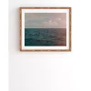 Deny Designs Turquoise Ocean Peach Sunset Framed Wall Art