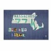 Trademark Global Design Turnpike 'Massachusetts License Plate' Canvas Art - 19 X 12 X 2