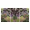 Chic Home Decor Lavender Cherry 3 Piece Wrapped Canvas Wall Art Garden -27 X 60
