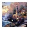 Chic Home Decor Light House 1 Piece Wrapped Canvas Wall Art By The Sea -24 X 24