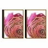 Chic Home Decor Golden Petal 2 Piece Set Framed Canvas Wall Art Floral -20 X 31