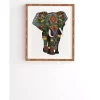 Deny Designs Floral Elephant Framed Wall Art