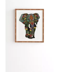 Deny Designs Floral Elephant Framed Wall Art