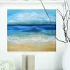 Design Art Art 'Warm Tropical Sea And Beach' Seascape Metal Wall Art - 20 X 12