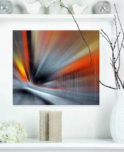 Design Art Art 'Rays Of Speed Large Lines' Abstract Metal Wall Art - 20 X 12