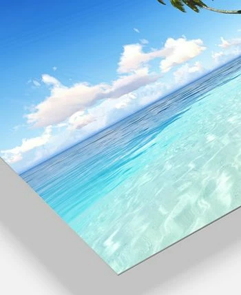 Design Art Art 'Corals Island Under Blue Sky' Seascape Metal Wall Art - 20 X 12 - Image 3