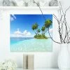 Design Art Art 'Corals Island Under Blue Sky' Seascape Metal Wall Art - 20 X 12