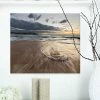 Design Art Art 'Morning With Playful Surf And Pleasant Sky' Seashore Metal Wall Art - 20 X 12