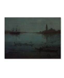 Trademark Global Whistler 'Nocturne In Blue And Silver The Lagoon Venice' Canvas Art - 24 X 18 X 2