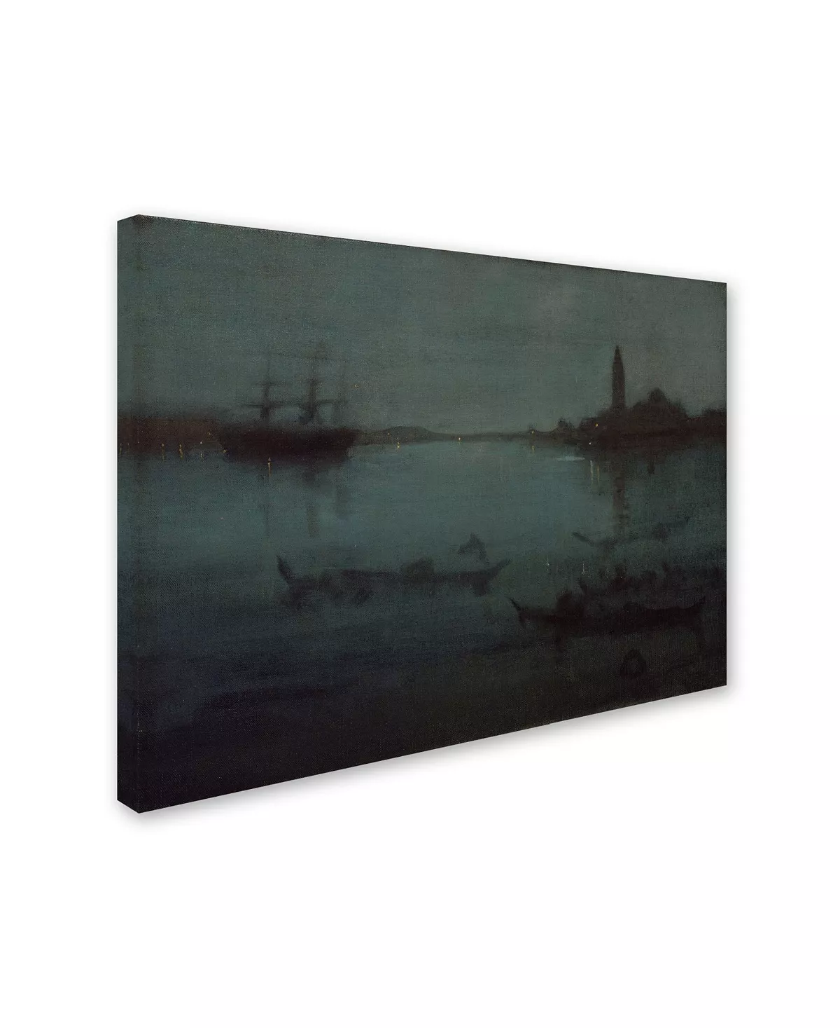 Trademark Global Whistler 'Nocturne In Blue And Silver The Lagoon Venice' Canvas Art - 24 X 18 X 2 - Image 2