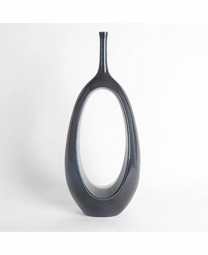 Global Views Open Oval Ring Vase Large