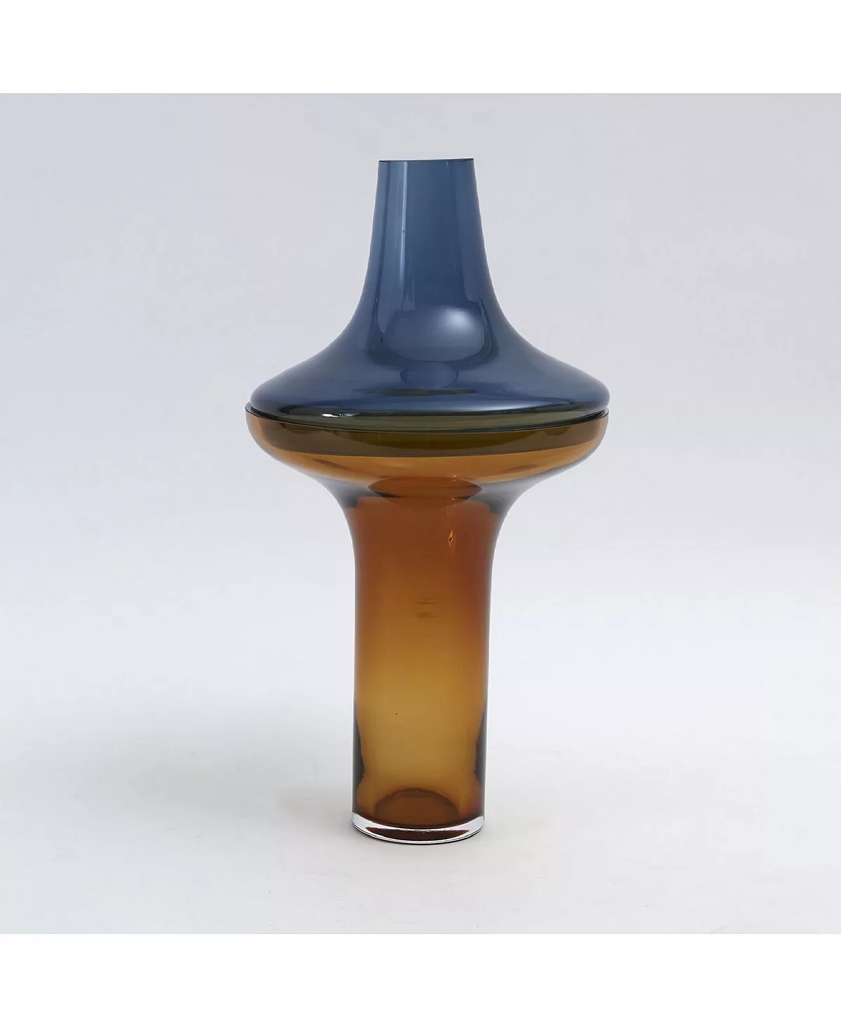 Global Views Tall Cobalt Over Amber Vase Small