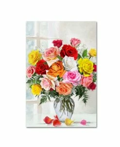 Trademark Global He Macneil Studio 'Roses' Canvas Art - 22 X 32