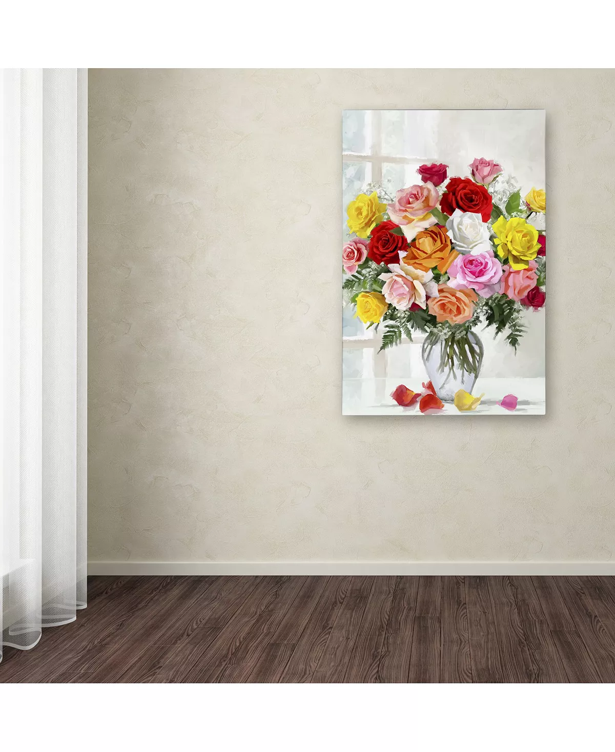 Trademark Global He Macneil Studio 'Roses' Canvas Art - 22 X 32 - Image 3