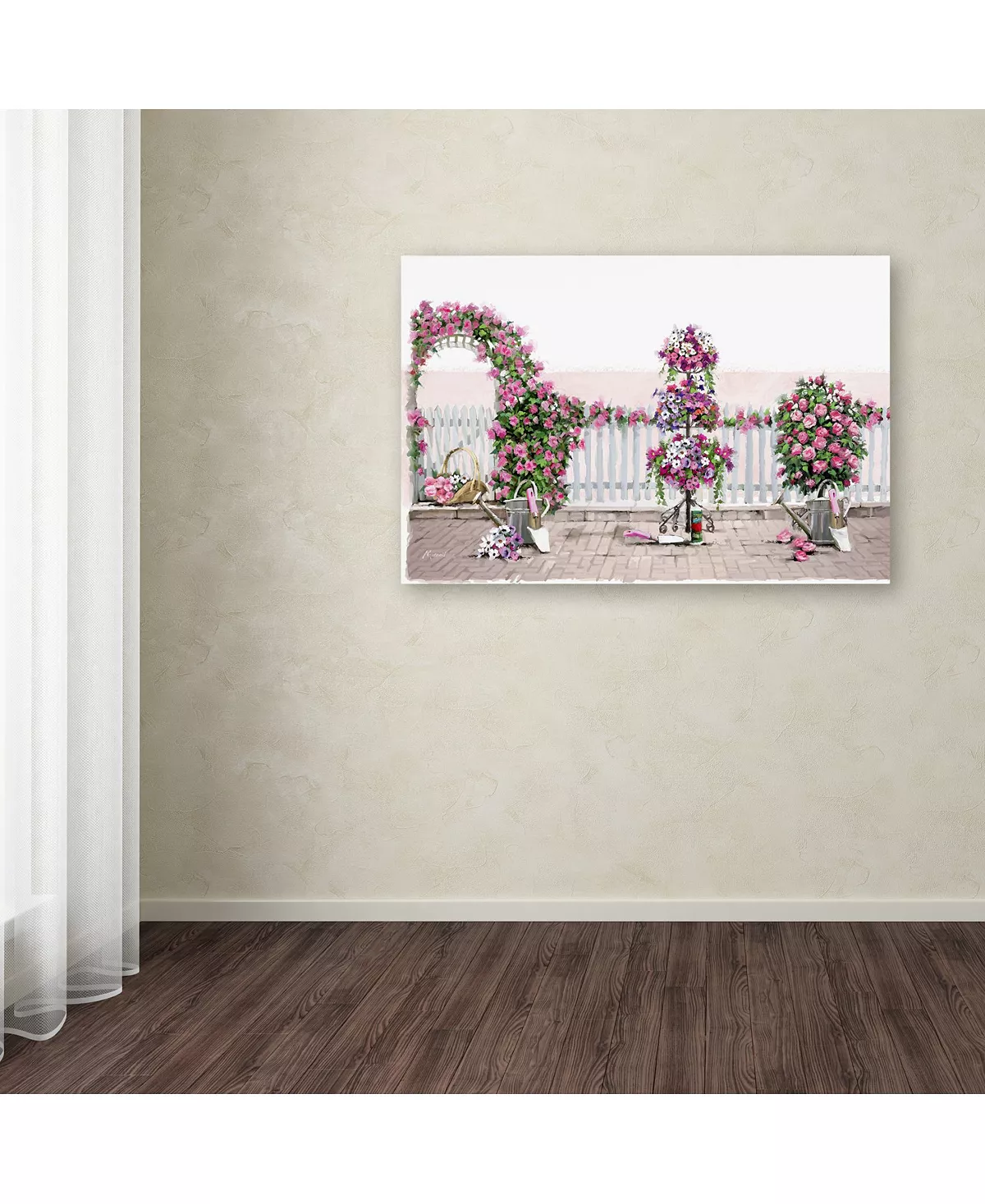Trademark Global He Macneil Studio 'Rose Arch' Canvas Art - 12 X 19 - Image 3