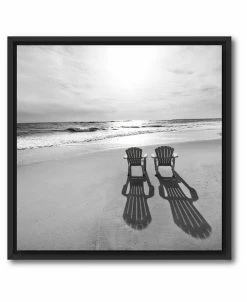COURTSIDE MARKET Beach I 16 X 16 Framed And Matted Art