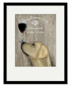 COURTSIDE MARKET Labrador Au Vin 16 X 20 Framed And Matted Art