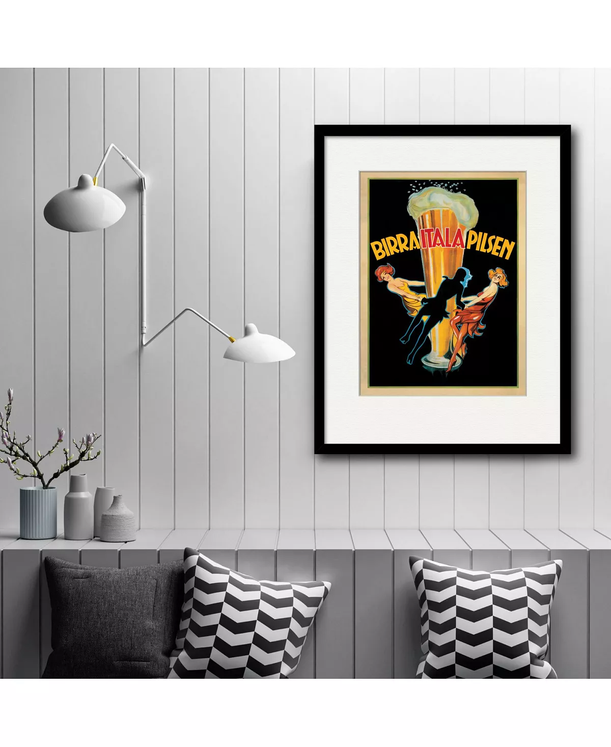 COURTSIDE MARKET Birra Itala Pilsen, 1920 Ca 16 X 20 Framed And Matted Art - Image 2