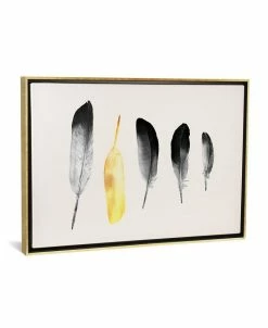ICanvas Golden Feather By Andreas Lie Gallery-Wrapped Canvas Print - 26 X 40 X 0.75