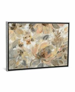 ICanvas Ivory Floral By Silvia Vassileva Gallery-Wrapped Canvas Print - 26 X 40 X 0.75