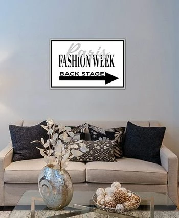 ICanvas Fashion Week Paris Silver By Amanda Greenwood Gallery-Wrapped Canvas Print - 26 X 40 X 0.75 - Image 2