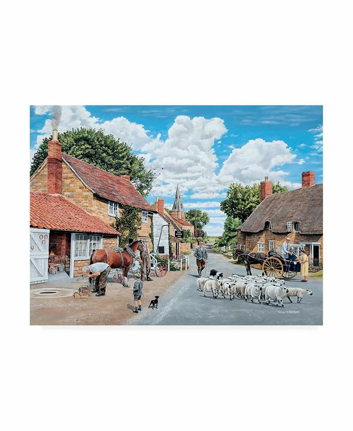 Trademark Global Vor Mitchell The Village Farrier Canvas Art - 19.5 X 26