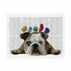 Trademark Global Fab Funky English Bulldog And Birds Canvas Art - 19.5 X 26