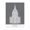 Trademark Global Fab Funky Paris Les Invalides Monochrome Canvas Art - 27 X 33.5