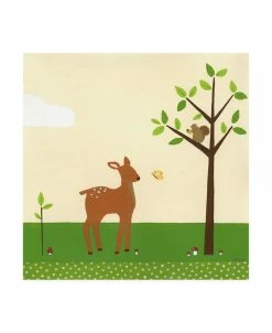 Trademark Global June Erica Vess Woodland Friends Deer I Canvas Art - 19.5 X 26