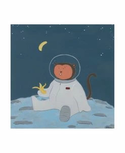Trademark Global June Erica Vess Monkeys In Space IV Canvas Art - 15.5 X 21