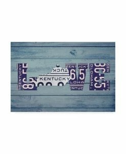 Trademark Global Design Turnpike KY State Love Canvas Art - 36.5 X 48