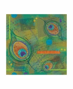 Trademark Global Holli Conger Peacocks Pattern 2 Canvas Art - 19.5 X 26