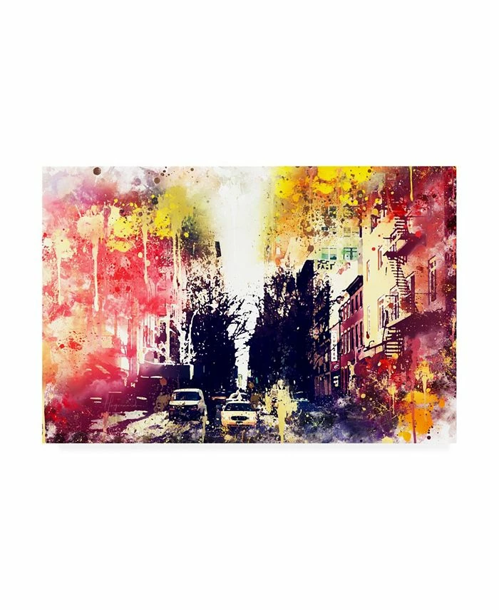 Trademark Global Philippe Hugonnard NYC Watercolor Collection - Yellow Touch Canvas Art - 36.5 X 48