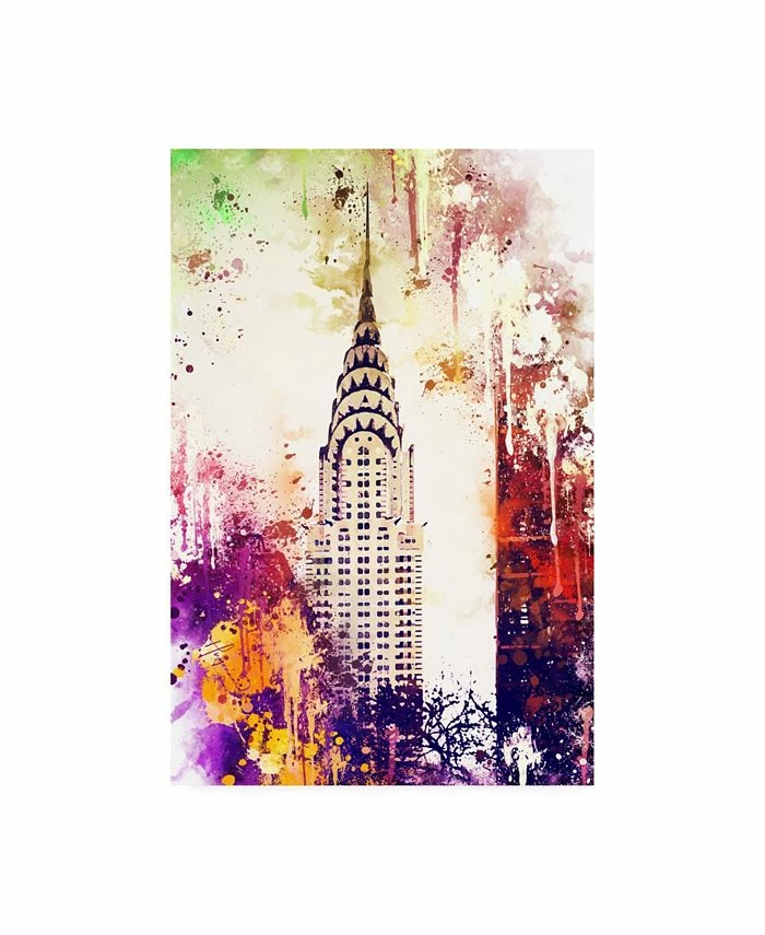 Trademark Global Philippe Hugonnard NYC Watercolor Collection - Chrysler Building Canvas Art - 36.5 X 48