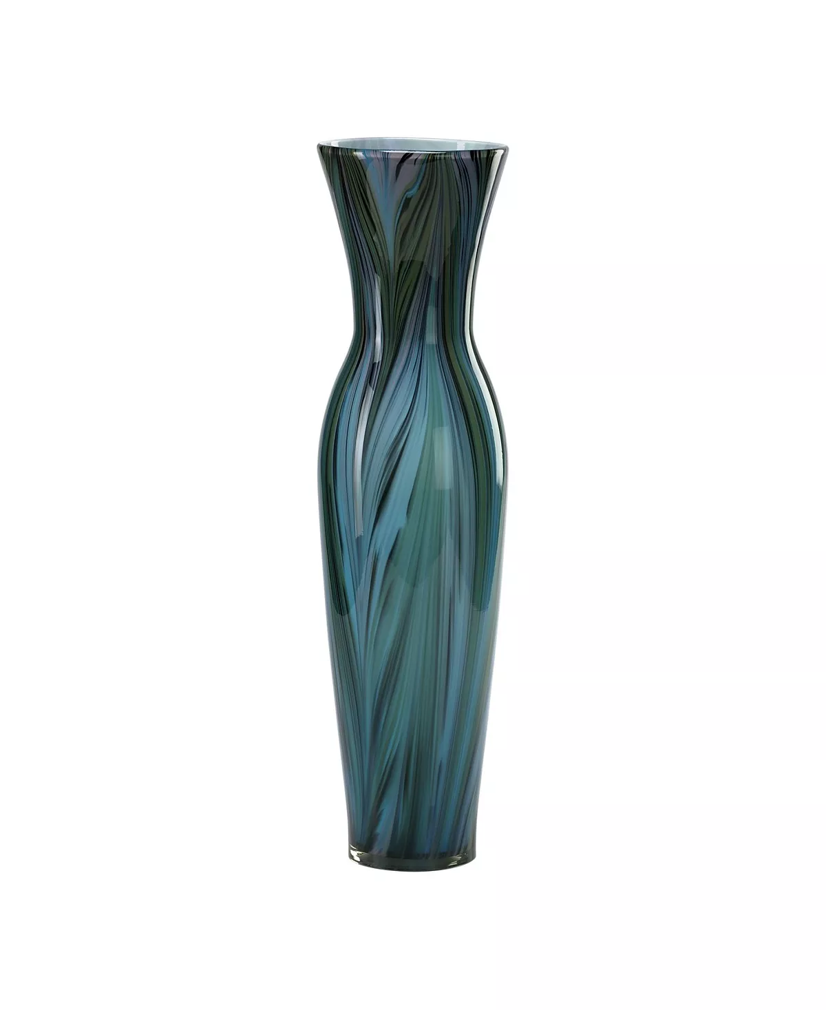Cyan Design Feather Vase - Blue