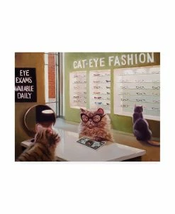 Trademark Global Lucia Hefferna Feline Optical Canvas Art - 15.5 X 21