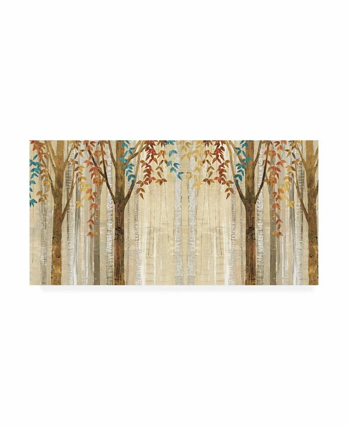 Trademark Global Avery Tillmon Down To The Woods Autumn Teal Crop Canvas Art - 20 X 25