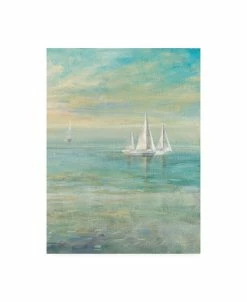 Trademark Global Danhui Nai Sunrise Sailboats II Canvas Art - 36.5 X 48