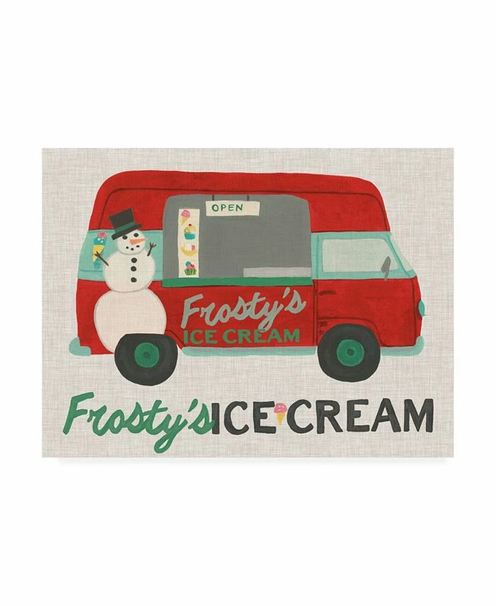 Trademark Global June Erica Vess Food Truck Holidays IV Canvas Art - 19.5 X 26