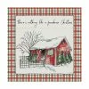 Trademark Global Anne Tavoletti Holiday On The Farm IV Plaid Canvas Art - 27 X 33
